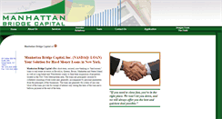 Desktop Screenshot of manhattanbridgecapital.com