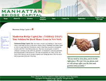 Tablet Screenshot of manhattanbridgecapital.com